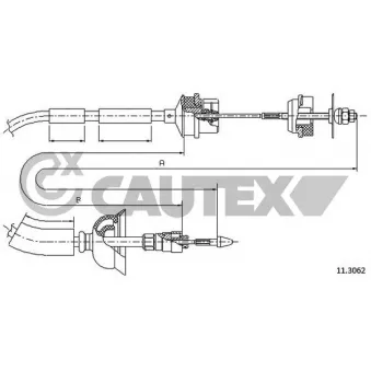 Tirette à câble, commande d'embrayage CAUTEX OEM 2150E3