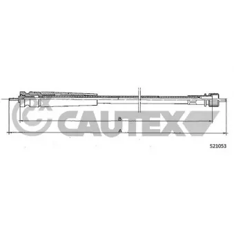 CAUTEX 762141 - Câble flexible de commande de compteur