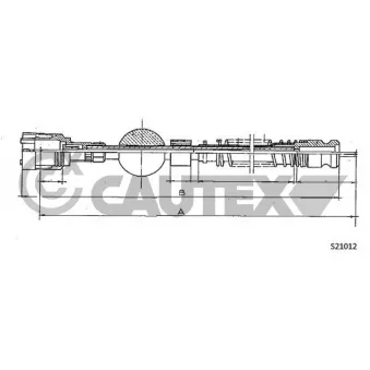 Câble flexible de commande de compteur CAUTEX OEM 612392