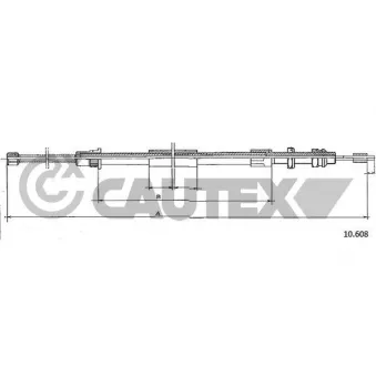 Tirette à câble, frein de stationnement CAUTEX 762164