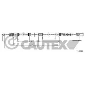 CAUTEX 762220 - Tirette à câble, frein de stationnement