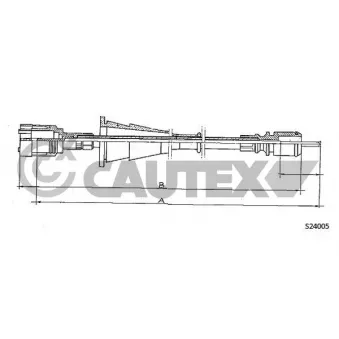Câble flexible de commande de compteur CAUTEX OEM 7701349473