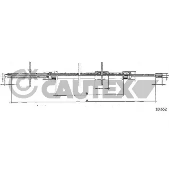 CAUTEX 762349 - Tirette à câble, frein de stationnement