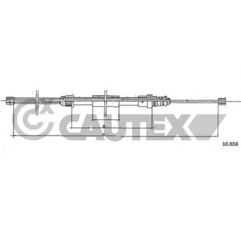 Tirette à câble, frein de stationnement CAUTEX 762359