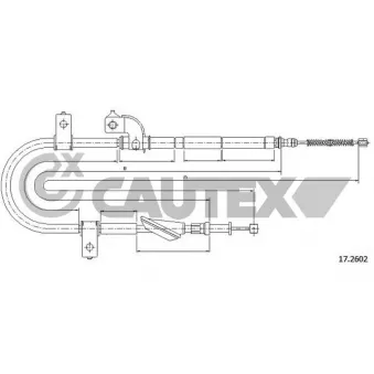 CAUTEX 762623 - Tirette à câble, frein de stationnement