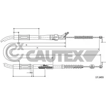 CAUTEX 762752 - Tirette à câble, frein de stationnement