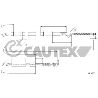 Tirette à câble, frein de stationnement CAUTEX 762757