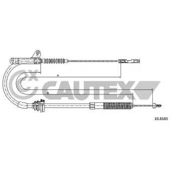 CAUTEX 762878 - Tirette à câble, frein de stationnement