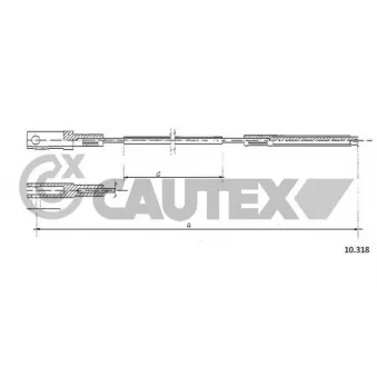 CAUTEX 762919 - Tirette à câble, commande d'embrayage