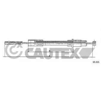 Tirette à câble, commande d'embrayage CAUTEX 762920