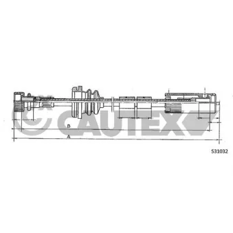 CAUTEX 762958 - Câble flexible de commande de compteur