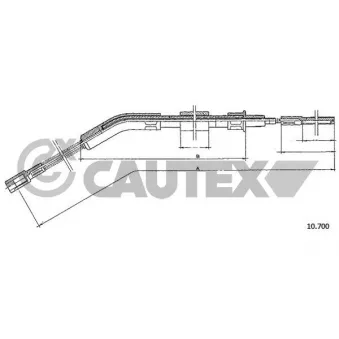 CAUTEX 762987 - Tirette à câble, frein de stationnement