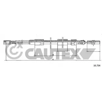 Tirette à câble, frein de stationnement CAUTEX OEM 291609701