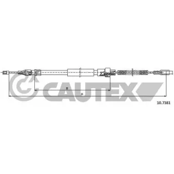 Tirette à câble, frein de stationnement CAUTEX OEM 291609701