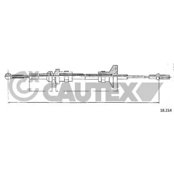 CAUTEX 763190 - Tirette à câble, commande d'embrayage