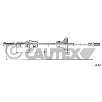CAUTEX 763191 - Tirette à câble, commande d'embrayage