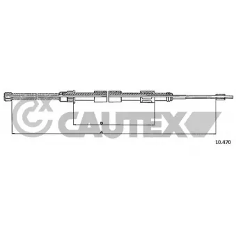 Tirette à câble, frein de stationnement CAUTEX OEM 95610161