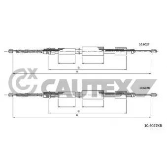 Tirette à câble, frein de stationnement CAUTEX OEM 4745E8