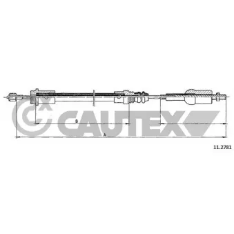 CAUTEX 765754 - Tirette à câble, commande d'embrayage