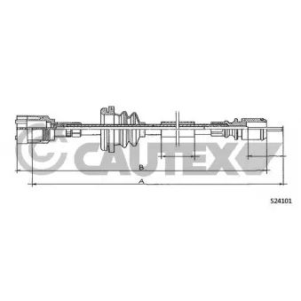 Câble flexible de commande de compteur CAUTEX 765756