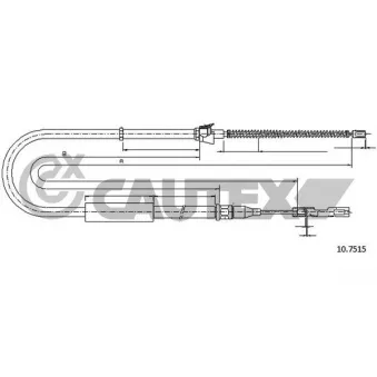 Tirette à câble, frein de stationnement CAUTEX 765998