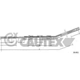 Tirette à câble, frein de stationnement CAUTEX 766040
