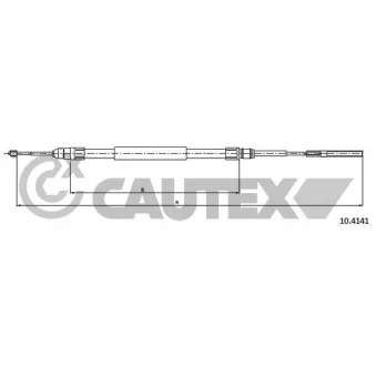 Tirette à câble, frein de stationnement CAUTEX OEM 34401166234