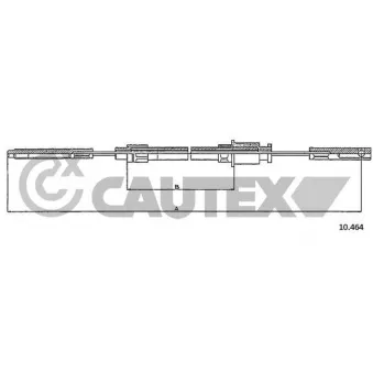 CAUTEX 766166 - Tirette à câble, frein de stationnement