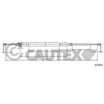 Tirette à câble, frein de stationnement CAUTEX OEM 9680318880
