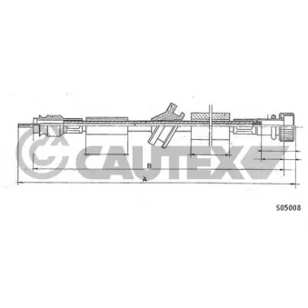 Câble flexible de commande de compteur CAUTEX 766221