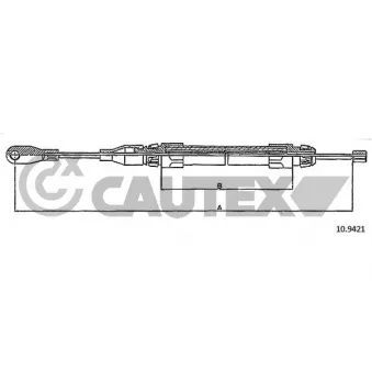 Tirette à câble, frein de stationnement CAUTEX 766236