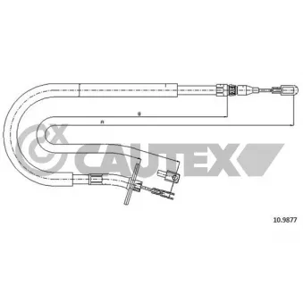 Tirette à câble, frein de stationnement CAUTEX OEM A9044200585