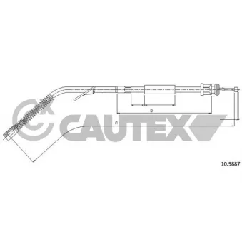 CAUTEX 766285 - Tirette à câble, frein de stationnement