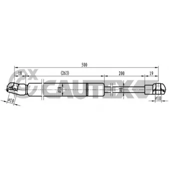 CAUTEX 773401 - Vérin, capot-moteur