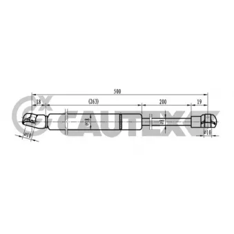 CAUTEX 773458 - Vérin, capot-moteur