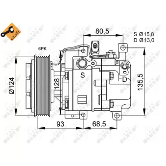 Compresseur, climatisation NRF OEM 550210
