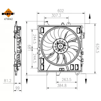 NRF 470042 - Ventilateur, refroidissement du moteur