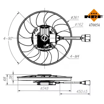 NRF 470054 - Ventilateur, refroidissement du moteur