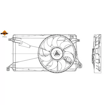Ventilateur, refroidissement du moteur NRF 470112 pour FORD FOCUS 2.0 - 145cv