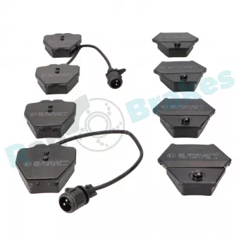 Jeu de 4 plaquettes de frein avant RAP BRAKES OEM 4D0698151AE