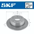 SKF VKBD 90454 S2 - Jeu de 2 disques de frein arrière