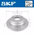 SKF VKBD 90543 S2 - Jeu de 2 disques de frein arrière