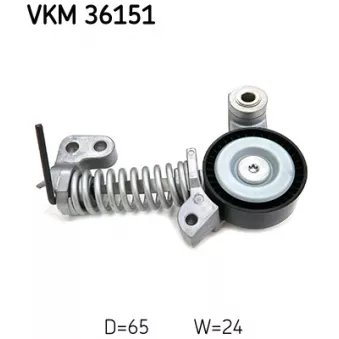 SKF VKM 36151 - Poulie de tension, courroie trapézoïdale à nervures