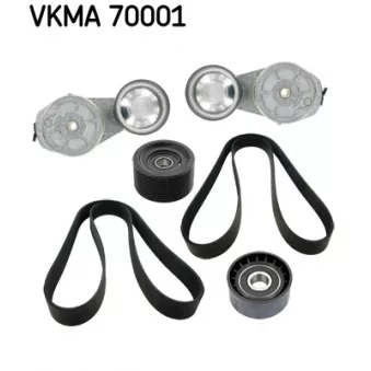 SKF VKMA 70001 - Jeu de courroies trapézoïdales à nervures
