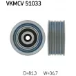 SKF VKMCV 51033 - Poulie renvoi/transmission, courroie trapézoïdale à nervures