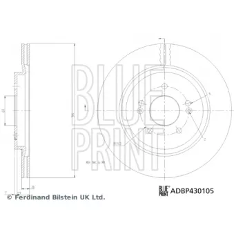 BLUE PRINT ADBP430105 - Jeu de 2 disques de frein arrière