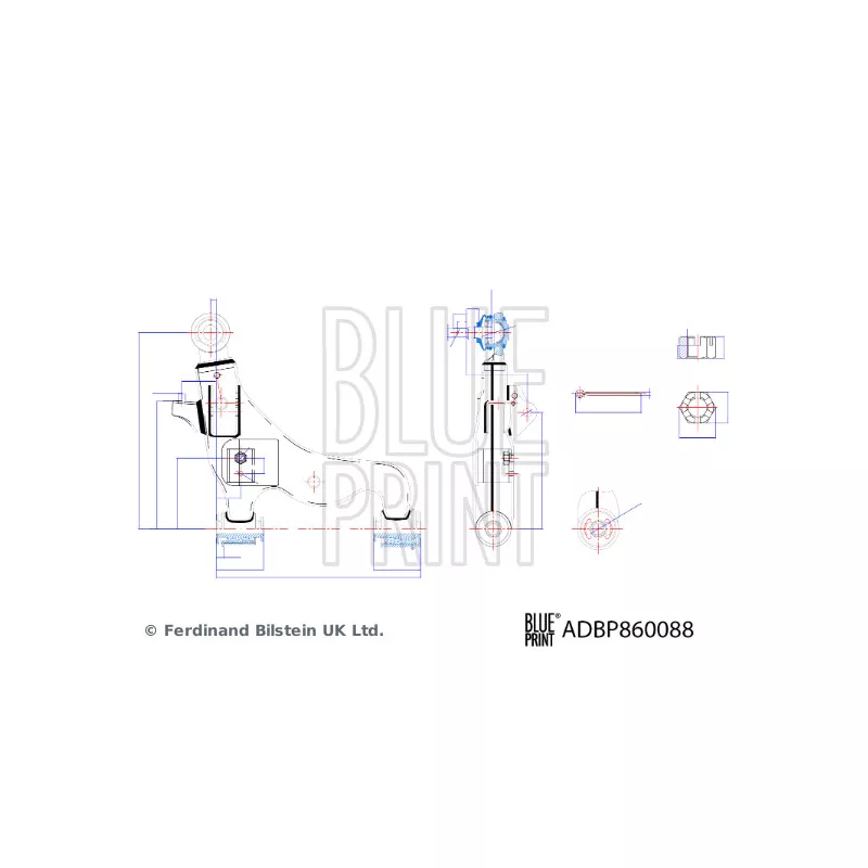 Triangle ou bras de suspension (train avant) BLUE PRINT ADBP860088 - Visuel 2