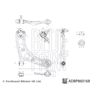 Bras de liaison, suspension de roue avant droit BLUE PRINT ADBP860168