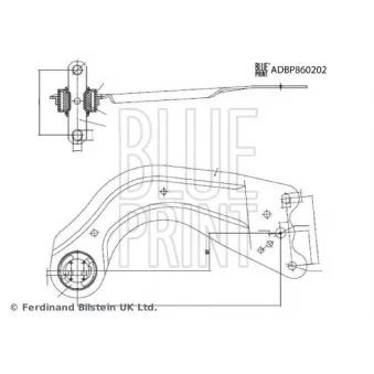 Bras de liaison, suspension de roue arrière droit BLUE PRINT ADBP860202