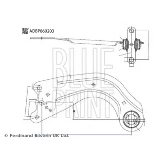 Bras de liaison, suspension de roue arrière gauche BLUE PRINT ADBP860203